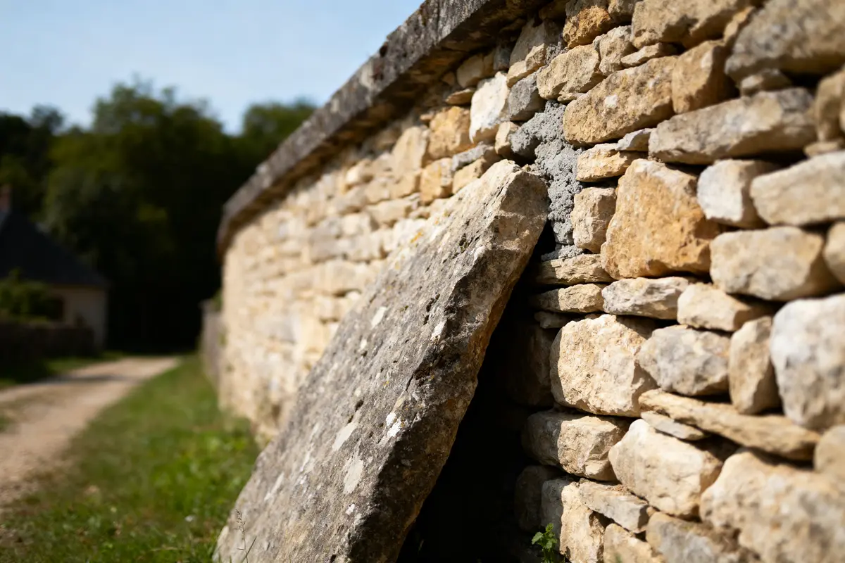 Comment consolider un mur en pierre qui penche facilement ?